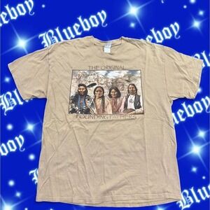 Tan vintage 2000s The Original Founding Fathers graphic tee